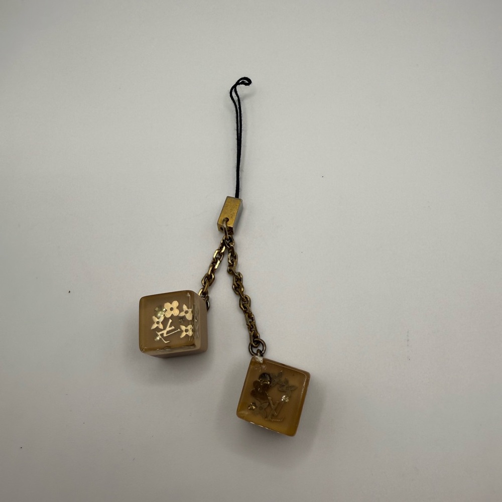 Louis Vuitton Telephone Cube Strap Charm Accessory Beige